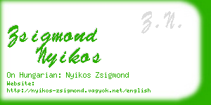 zsigmond nyikos business card